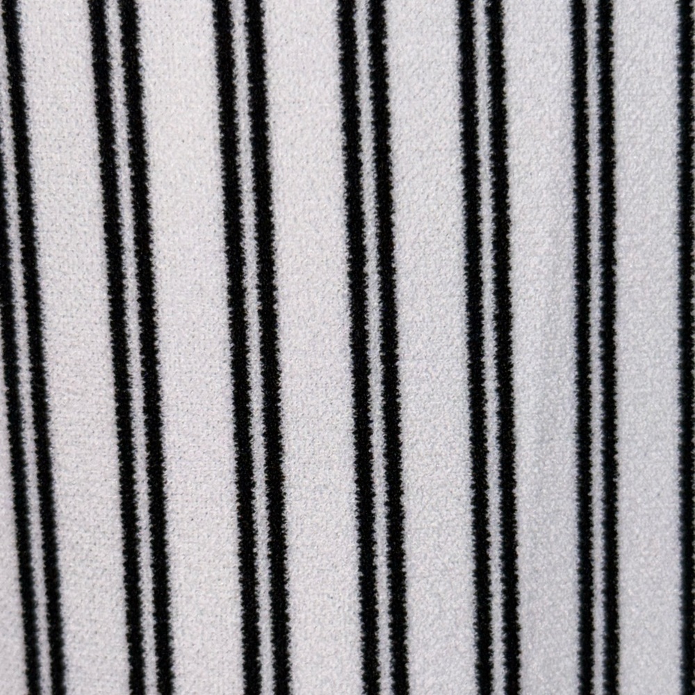 White pants with black stripes